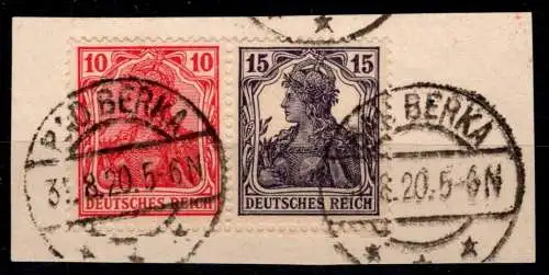 Deutsches Reich W 12 aa gestempelt geprüft Infla #OF640