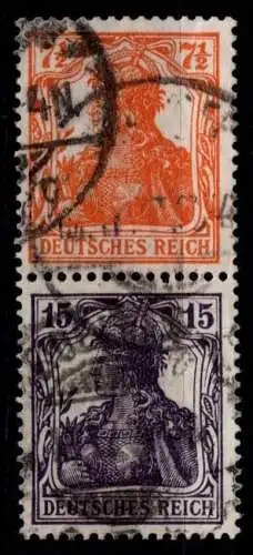 Deutsches Reich S 8 aa gestempelt geprüft Infla #OF650