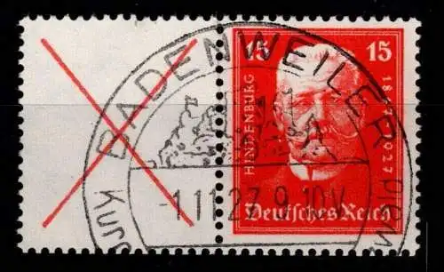 Deutsches Reich W 25 gestempelt #OF708