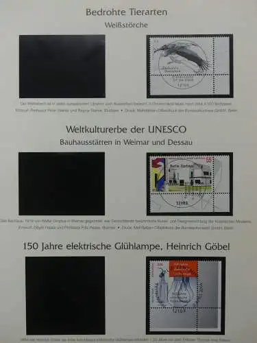BRD Bund 2001-2009 gestempelt besammelt im Post Vordruck #LZ642