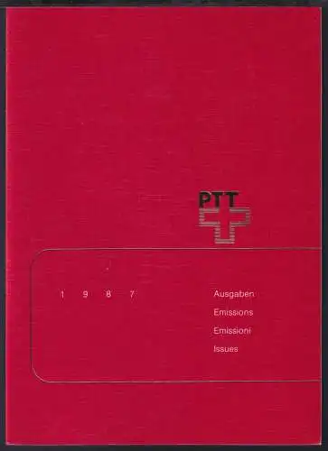 Schweiz Jahrgang 1987 gestempelt im PTT Heft #OI099