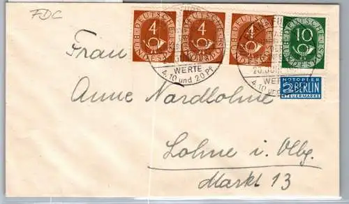 BRD Bund 124, 128 als Ersttagsbrief #OI051