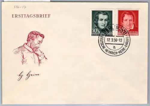 DDR 516 - 517 als Ersttagsbrief Sonderstempel #OI026