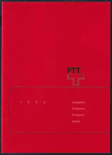 Schweiz Jahrgang 1992 gestempelt im PTT Heft #OI104