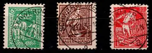 SBZ 23-25 a PF IV gestempelt 23 mit Plattenfehler IV, alle geprüft BPP #OH684