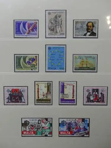 Europa/Cept 1976-1983 ** teilbesammelt im Lindner Binder #LZ696