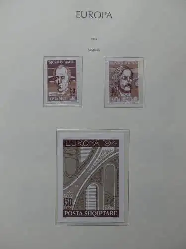 Europa Cept 1994-2002 postfrisch besammelt im Leuchtturm Binder #LZ680