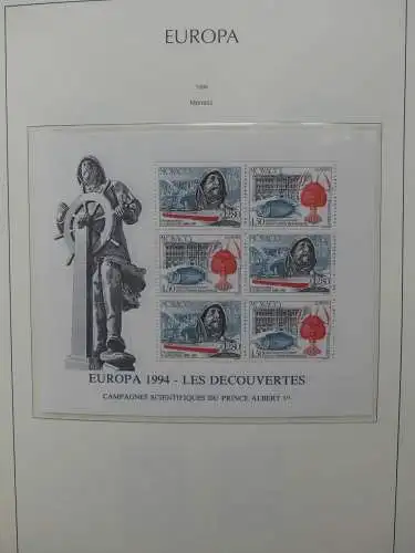 Europa Cept 1994-2002 postfrisch besammelt im Leuchtturm Binder #LZ680