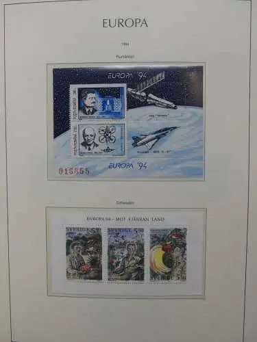 Europa Cept 1994-2002 postfrisch besammelt im Leuchtturm Binder #LZ680