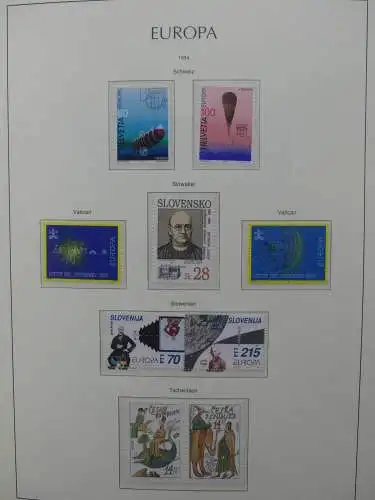 Europa Cept 1994-2002 postfrisch besammelt im Leuchtturm Binder #LZ680
