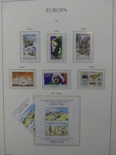 Europa Cept 1994-2002 postfrisch besammelt im Leuchtturm Binder #LZ680