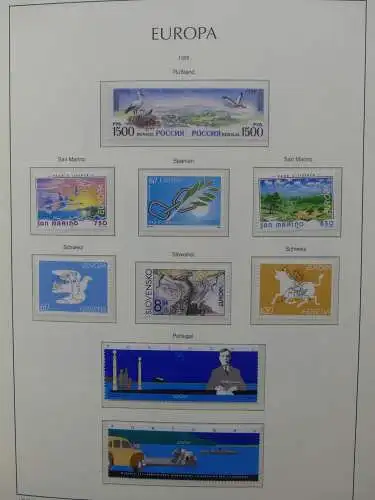 Europa Cept 1994-2002 postfrisch besammelt im Leuchtturm Binder #LZ680