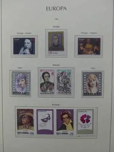 Europa Cept 1994-2002 postfrisch besammelt im Leuchtturm Binder #LZ680