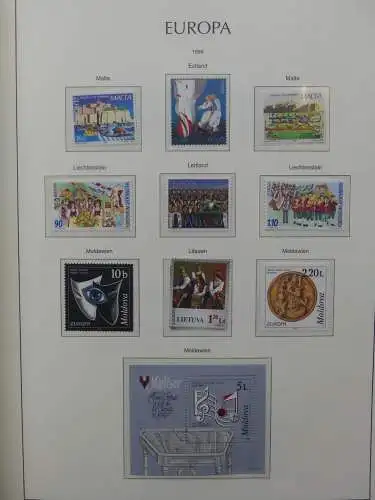 Europa Cept 1994-2002 postfrisch besammelt im Leuchtturm Binder #LZ680