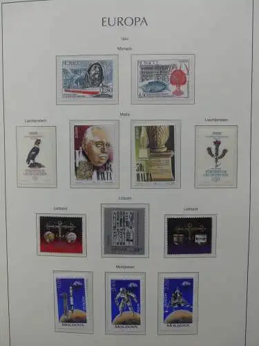 Europa Cept 1994-2002 postfrisch besammelt im Leuchtturm Binder #LZ680