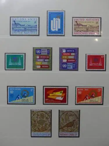 UNO 1952-1980 ** teilbesammelt im Lindner Binder #LZ693