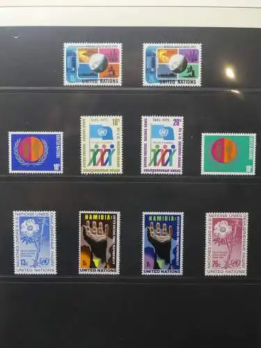 UNO 1952-1980 ** teilbesammelt im Lindner Binder #LZ693