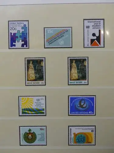 UNO 1952-1980 ** teilbesammelt im Lindner Binder #LZ693