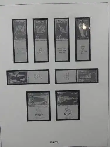 Israel hauptsächlich mit Tab besammelt im Lindner Vordruck #LZ678