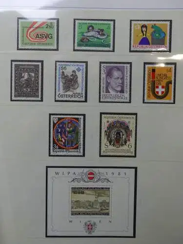 Österreich 1950-1981 ** teilbesammelt im Safe Binder #LZ697