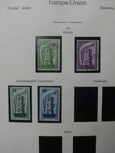 Europa/Cept ab 1956 dual teilbesammelt im Leuchtturm Binder #LZ699