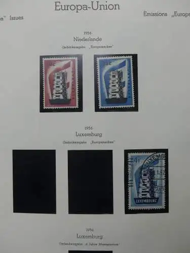 Europa/Cept ab 1956 dual teilbesammelt im Leuchtturm Binder #LZ699