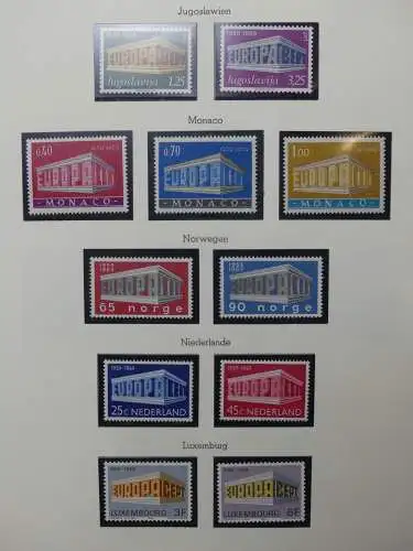 Europa/Cept ab 1956 dual teilbesammelt im Leuchtturm Binder #LZ699