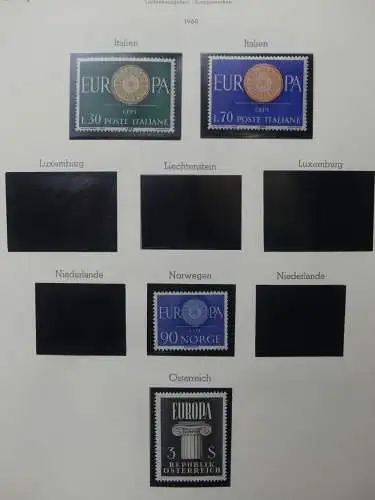 Europa/Cept ab 1956 dual teilbesammelt im Leuchtturm Binder #LZ699