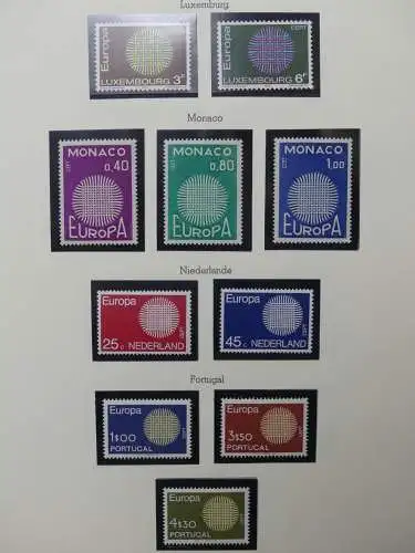 Europa/Cept ab 1956 dual teilbesammelt im Leuchtturm Binder #LZ699