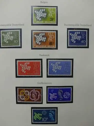 Europa/Cept ab 1956 dual teilbesammelt im Leuchtturm Binder #LZ699