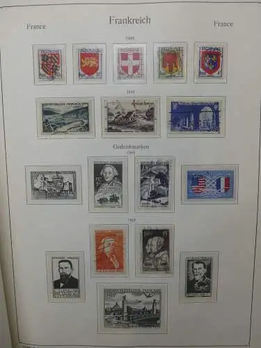 Frankreich ab 1944 dual teilbesammelt im KA-BE Binder #LZ704