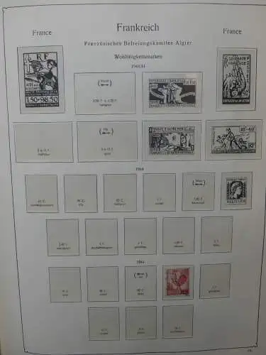 Frankreich ab 1944 dual teilbesammelt im KA-BE Binder #LZ704