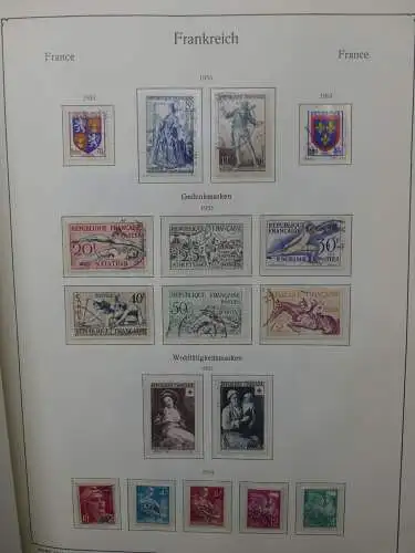 Frankreich ab 1944 dual teilbesammelt im KA-BE Binder #LZ704