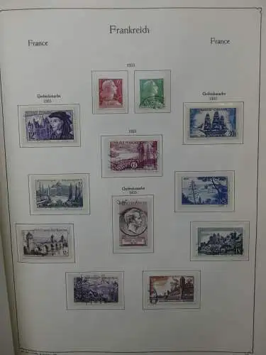 Frankreich ab 1944 dual teilbesammelt im KA-BE Binder #LZ704