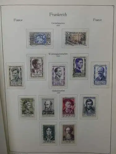 Frankreich ab 1944 dual teilbesammelt im KA-BE Binder #LZ704