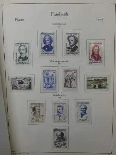 Frankreich ab 1944 dual teilbesammelt im KA-BE Binder #LZ704