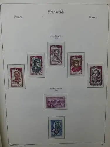 Frankreich ab 1944 dual teilbesammelt im KA-BE Binder #LZ704