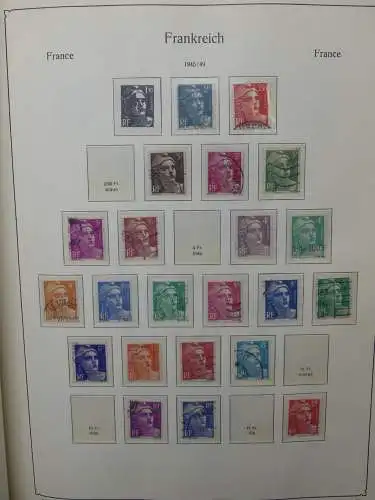 Frankreich ab 1944 dual teilbesammelt im KA-BE Binder #LZ704