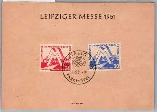 DDR 282-283 auf Ausstellungskarte Sonderstempel #OI205