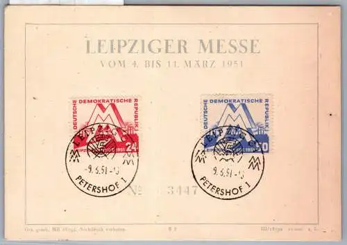 DDR 282-283 auf Ausstellungskarte Sonderstempel #OI204