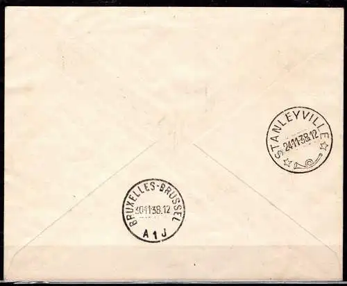 Belgisch Kongo 170 4 Briefe zur100. Luftpostverbindung #OF960