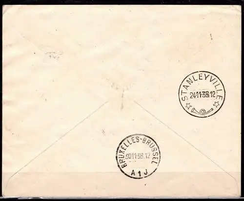 Belgisch Kongo 170 4 Briefe zur100. Luftpostverbindung #OF960