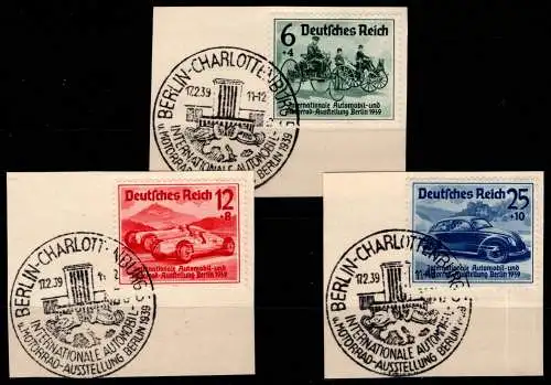 Deutsches Reich 686-688 gestempelt auf Briefstücken #OH797