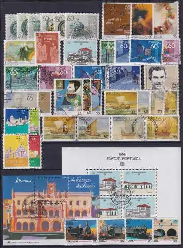 Portugal Jahrgang 1990 mit 1806-1847 ohne 1818-1821 gestempelt #OB071