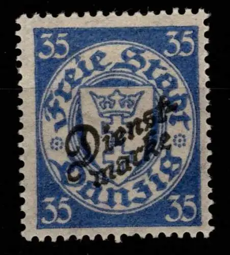 Danzig Dienstmarken 48 postfrisch geprüft Kniep BPP #OH890