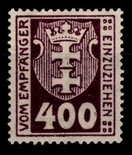 Danzig Portomarken 11 b postfrisch geprüft Gruber BPP #OH906