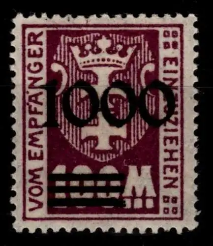 Danzig Portomarken I/I mit Falz #OH909