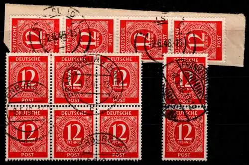 All. Besetzung 919 gestempelt 6er Block, Streifen #OI371