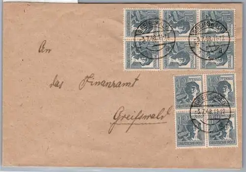 Alliierte Besetzung 947 auf Brief Sowj. Zone ZF #OI397