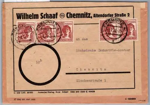Alliierte Besetzung 956 auf Brief Sowj. Zone ZF #OI414
